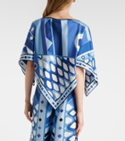 Pucci Printed silk satin top
