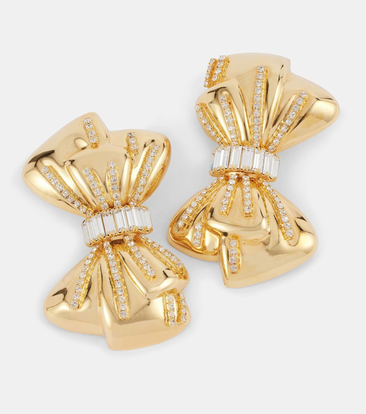 Alessandra Rich Crystal-embellished clip-on earrings