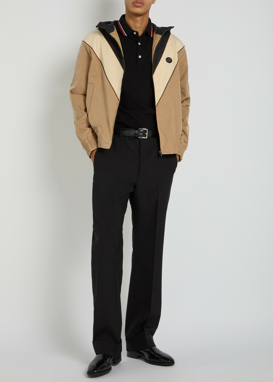 Valentino Garavani Vlogo Panelled Hooded Stretch-shell Jacket Multicoloured 1