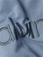 Calvin Klein Underwear - Logo-Embroidered Striped Cotton-Blend Pyjama Set - Blue