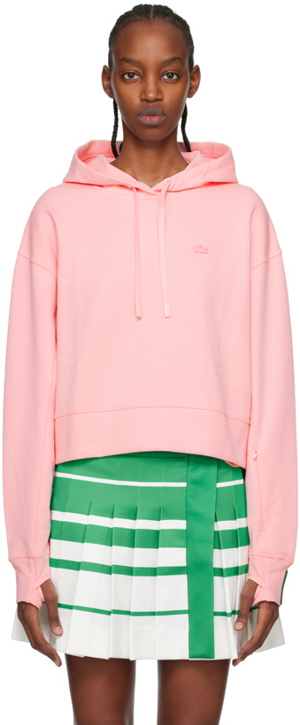 Photo: Lacoste Pink Patch Hoodie