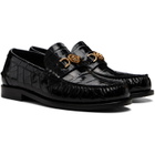 Versace Black Medusa '95 Croc-Effect Loafers