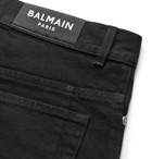 Balmain - Slim-Fit Tapered Distressed Denim Jeans - Black