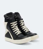 Rick Owens Geobasket leather sneakers