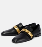 Victoria Beckham Chain-detail leather loafers