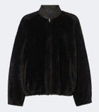 Arma Violet reversible shearling bomber jacket