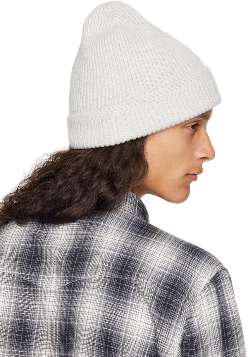 TOM FORD Gray Cashmere Knitted Beanie