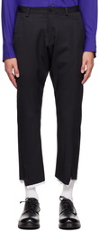 Sulvam Black Classic Slim Trousers