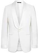 TOM FORD - O'Connor Slim-Fit Satin-Trimmed Wool and Mohair-Blend Tuxedo Jacket - White