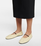 The Row - Elastic leather ballet flats
