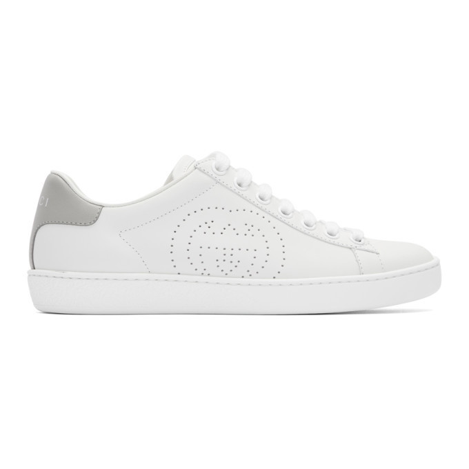 Photo: Gucci White and Grey Interlocking G New Ace Sneakers