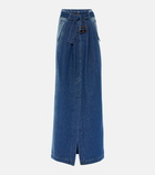 Dries Van Noten Savannas high-rise denim maxi skirt