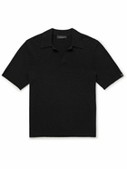 Rag & Bone - Johnny Cotton-Blend Terry Polo Shirt - Black