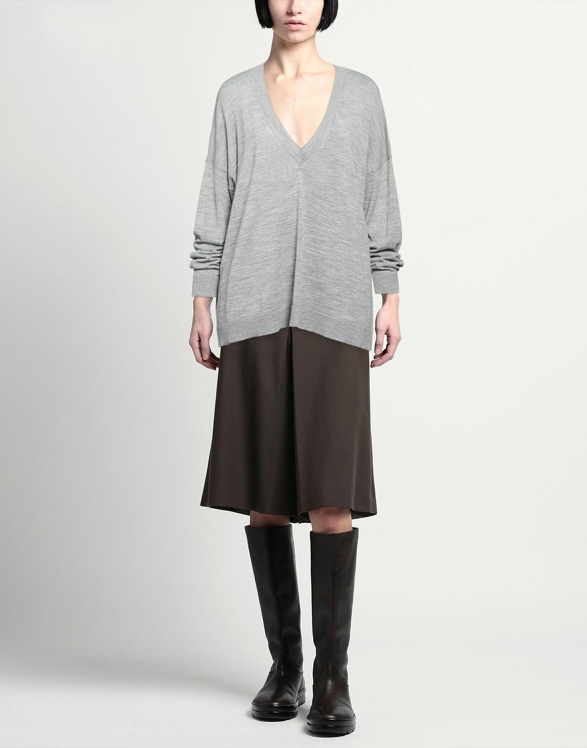 Manila Grace Womens Sweater in Grey