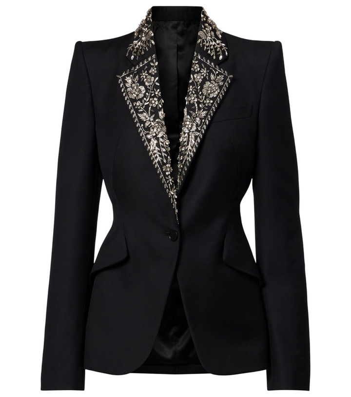 Photo: McQueen Embellished single-breasted blazer