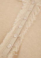 BY Malene Birger Dreele Fringed Wool-blend Jumper Beige