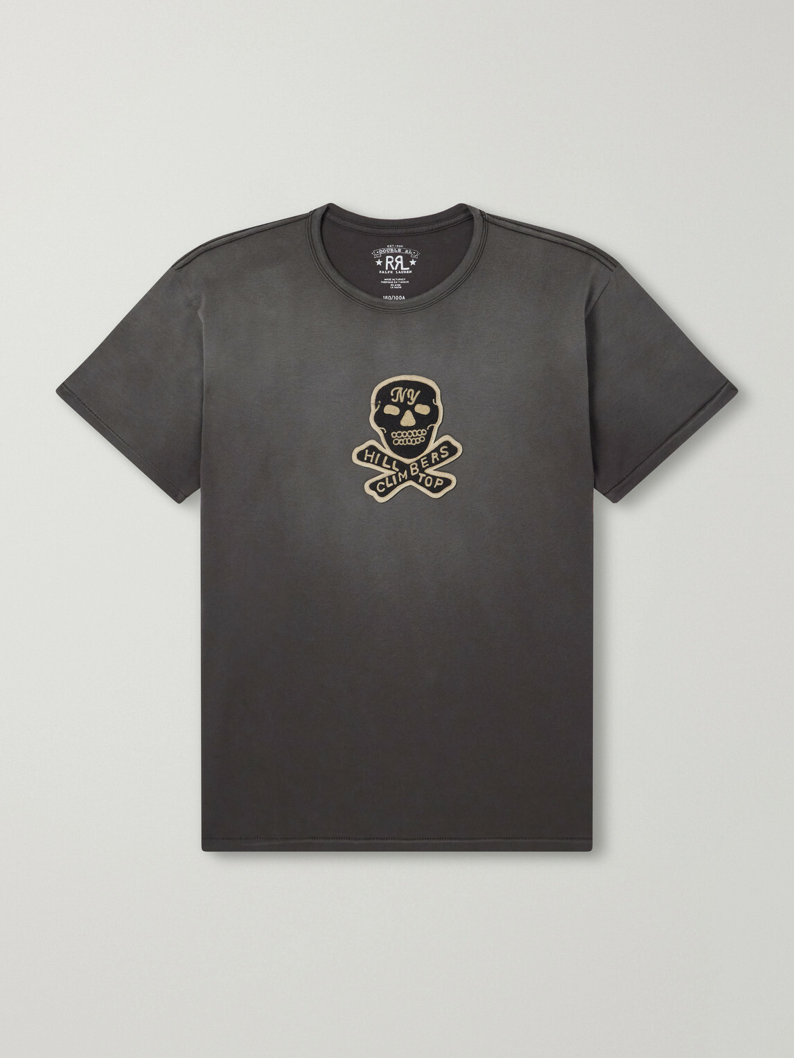 RRL - Appliquéd Cotton-Jersey T-Shirt - Black