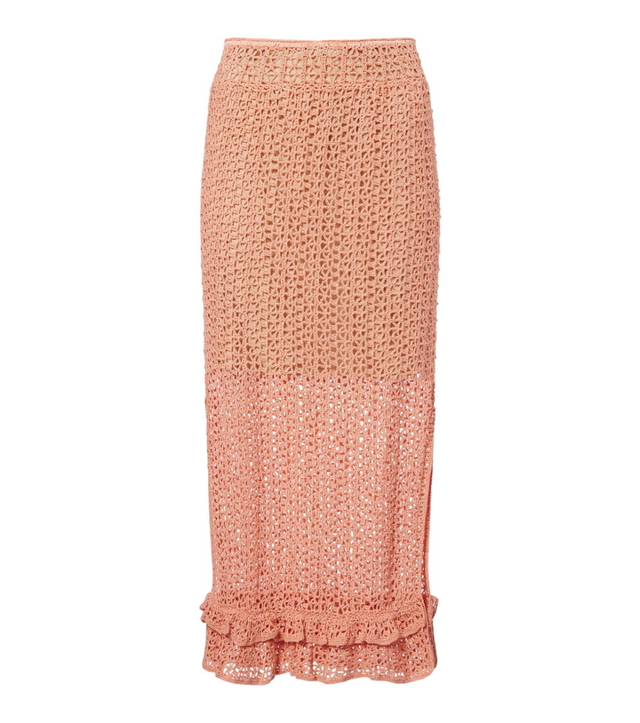 Photo: Anna Kosturova Rosette crochet cotton midi skirt