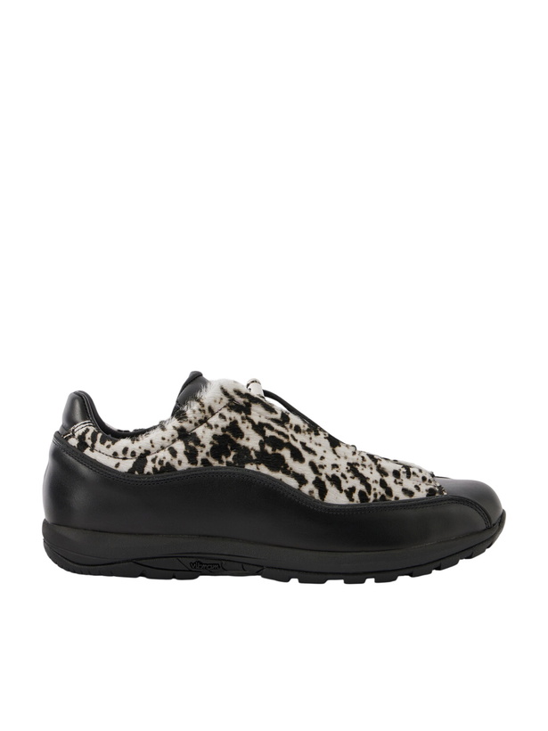 Photo: Diemme - Licata Leather-Trimmed Calf-Hair Sneakers - Black
