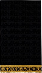 Versace Black 'I Heart Baroque' Towel Set, 5 pcs
