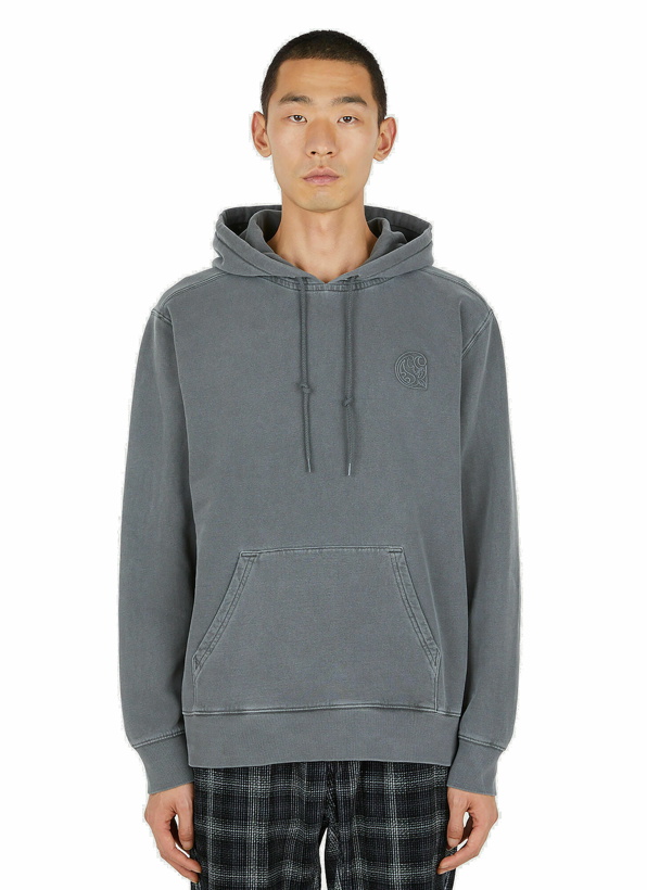 Photo: Verse Patch Hooded Sweatshirt in Grey