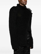 MLGA Black Chunky-Knit Asymmetric Sweater