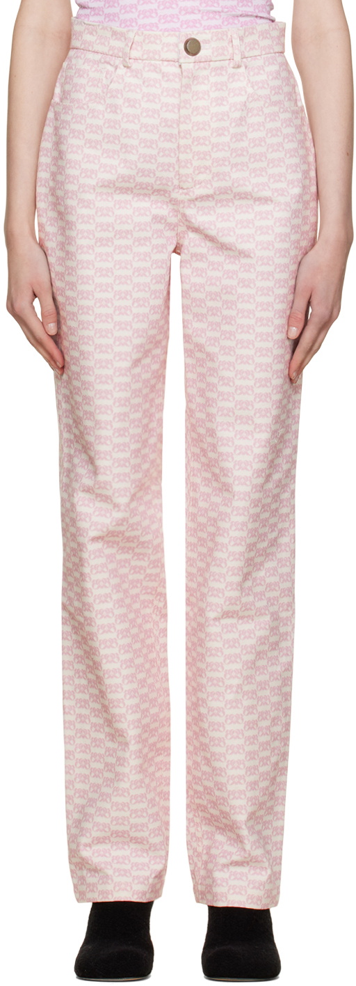 BONBOM Off-White & Pink Noh Jeans