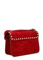 Valentino Rockstud Small Suede Shoulder bag - Red - One Size