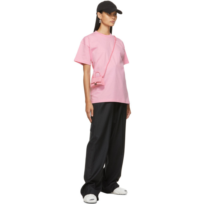 balenciaga t shirt pink logo