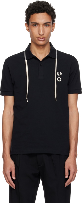 Photo: Craig Green Black Fred Perry Edition Drawcord Collar Polo