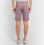 Officine Generale - Julian Slub Cotton and Linen-Blend Shorts - Men - Lilac