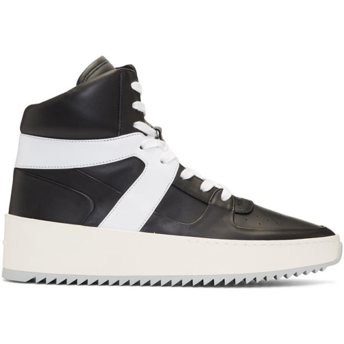 Photo: Fear of God Black and White Basketball Sneakers 