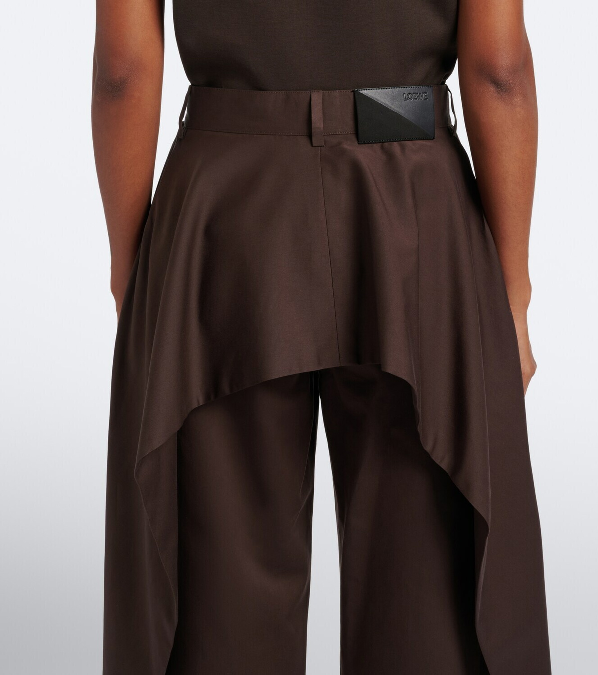 Loewe Cotton and silk gabardine barrel-leg pants