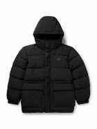 Maison Kitsuné - Logo-Appliquéd Quilted Shell Hooded Down Jacket - Black
