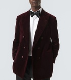Brunello Cucinelli Pinstripe cotton velvet double-breasted blazer