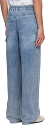 WOOYOUNGMI Blue One-Tuck Banding Denim Jeans