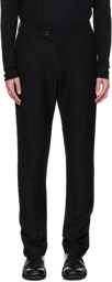 DEVOA Black Curved Trousers