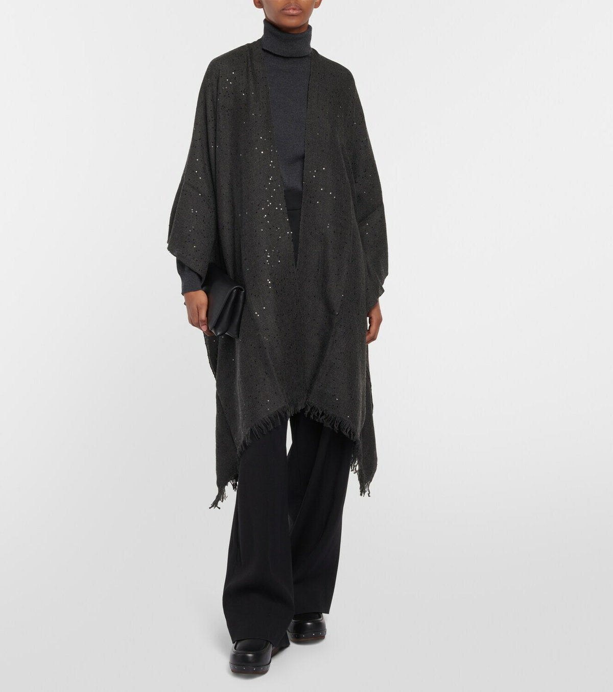 Pull Brunello Cucinelli En Cachemire-Soie à Paillettes, Une Épaule, Rouge Bordeaux Taille M | NWT