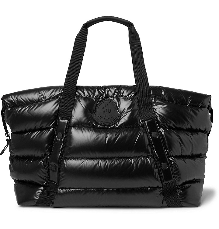 Photo: Moncler - Maine Logo-Appliquéd Padded Quilted Shell Holdall - Black