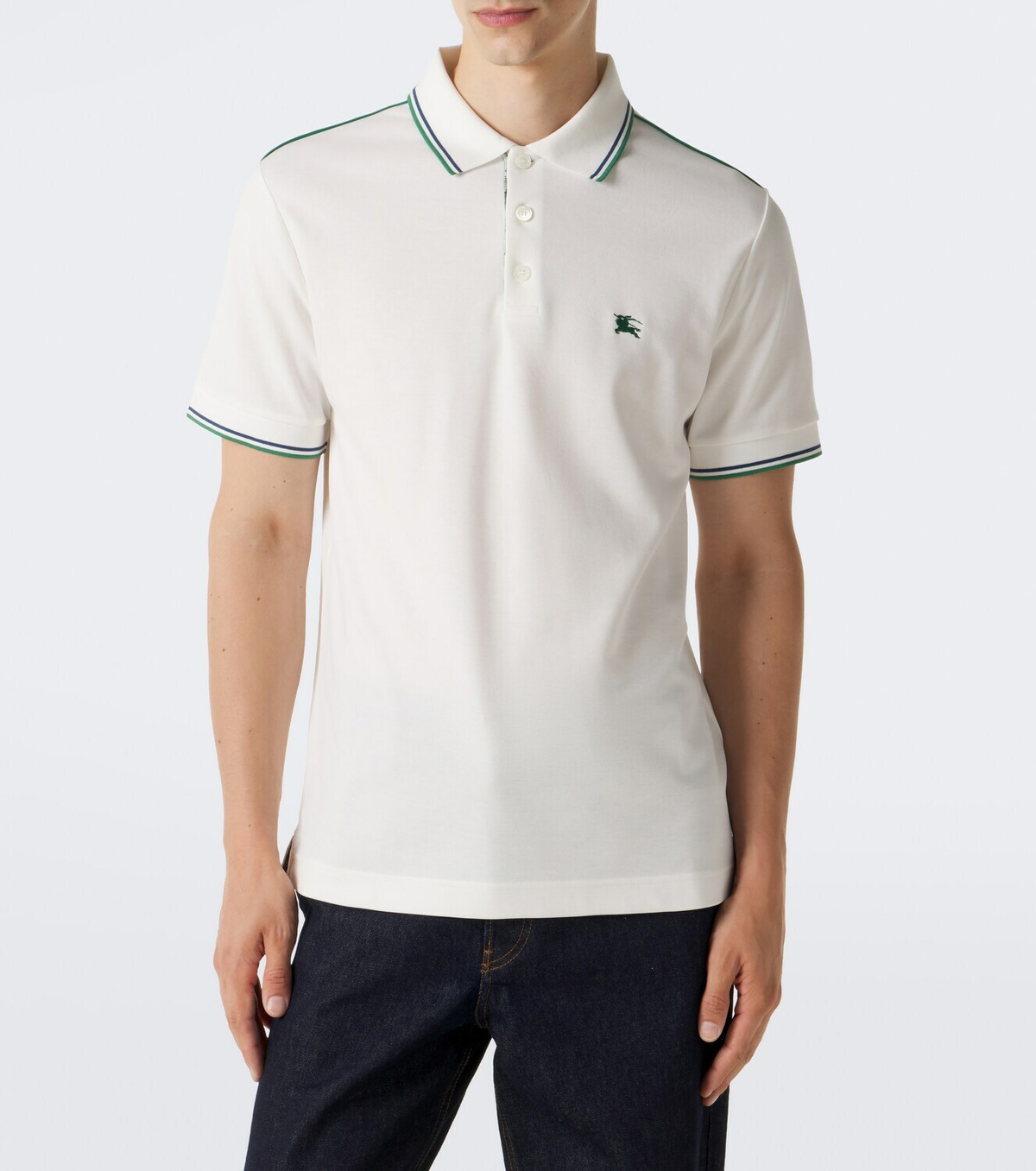 Burberry EKD cotton-blend piqué polo shirt
