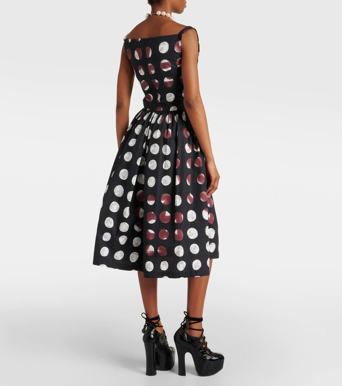 ワンピース VIVIENNE WESTWOOD RED AND GREEN COTTON MIDI DRESS Vivienne Westwood - Sunday printed cotton-blend midi dress