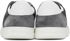 Ferragamo Gray & White Low Top Signature Sneakers