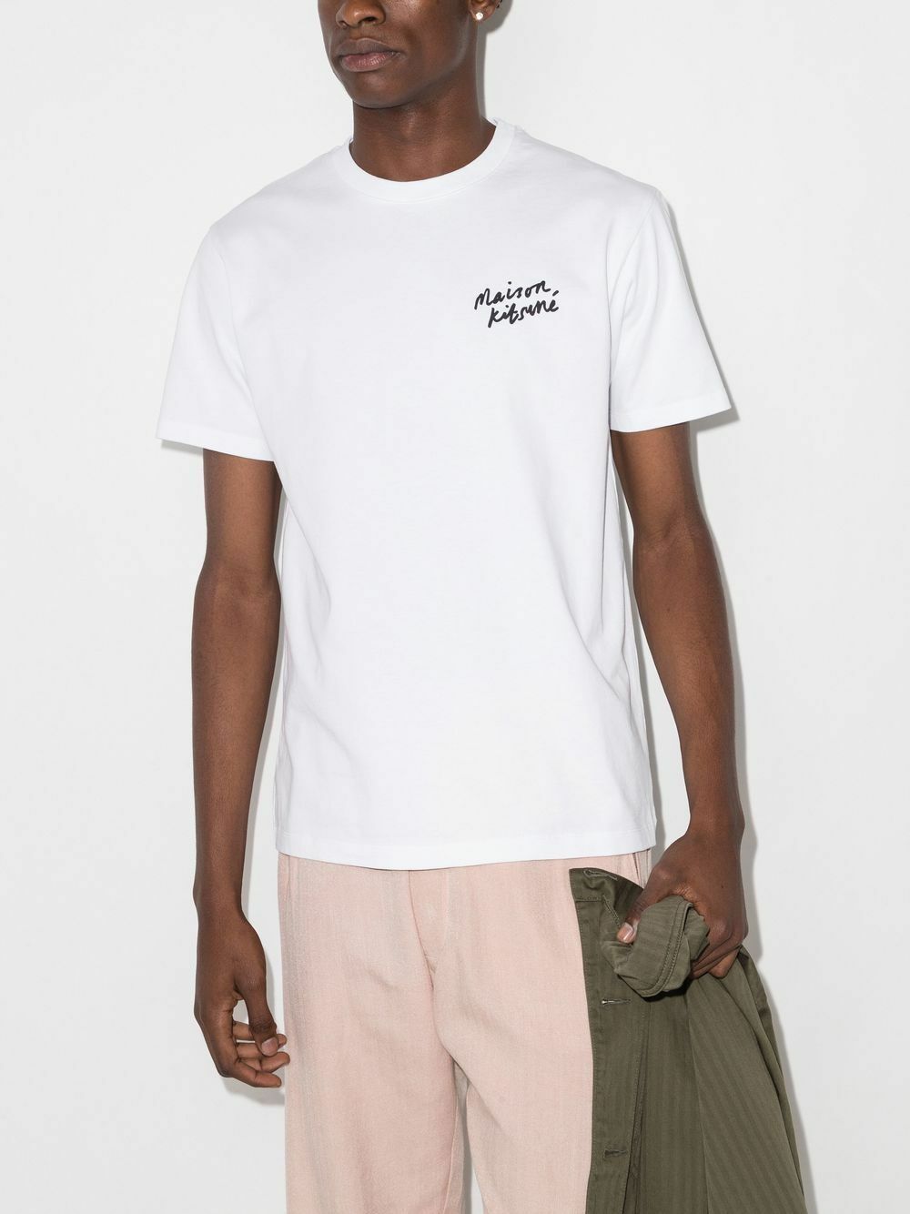 MAISON KITSUNE' - Mini Handwriting Logo Cotton T-shirt Maison Kitsune