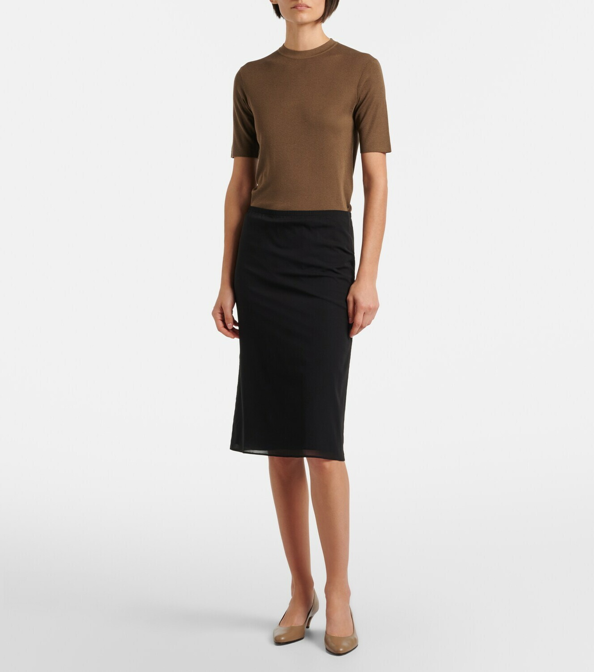 The Row Ornella leather pumps