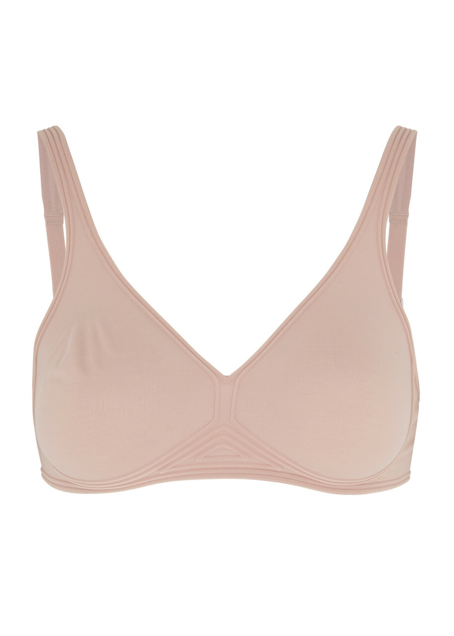 Wolford Skin Seamless Stretch-cotton Soft-cup bra Rose