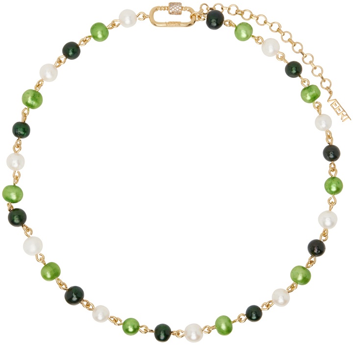 Photo: VEERT Green & Gold 'The Single Multi Green Freshwater Pearl' Necklace