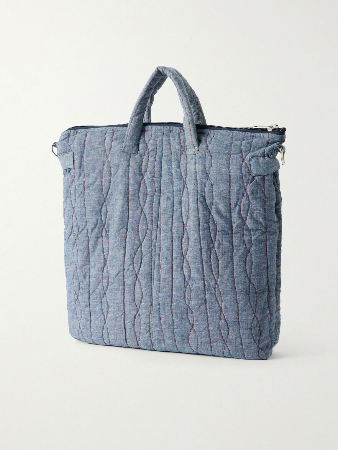Kardo - Embroidered Cotton-Chambray Tote Bag