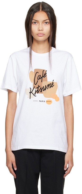 Photo: Maison Kitsuné White Café Kitsuné Edition Coffee Composition T-Shirt
