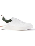 Loro Piana - Newport Suede-Trimmed Leather Sneakers - White