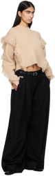 3.1 Phillip Lim Beige Fringe Crewneck Sweater